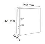 Classeur à levier EXP. PVC A4 D70 VERT x 50 EXACOMPTA