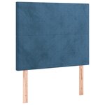 vidaXL Sommier à lattes de lit avec matelas Bleu foncé 90x190 cm