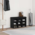 Banc de rangement vidaXL Chêne noir 80x30x48 cm Bois reconstitué