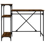 vidaXL Bureau avec étagères chêne 105x50x90 cmbois d'ingénierie et fer