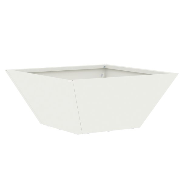 vidaXL Bol de jardin   pot blanc 35x35x15 cm en acier.
