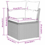 vidaXL Salon de jardin avec coussins 5 Pièces beige résine tressée