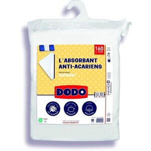 Protège matelas absorbant anti-acariens en coton 160 x 200 cm