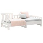 vidaXL Lit coulissant Blanc 2x(90x200) cm Bois de pin massif