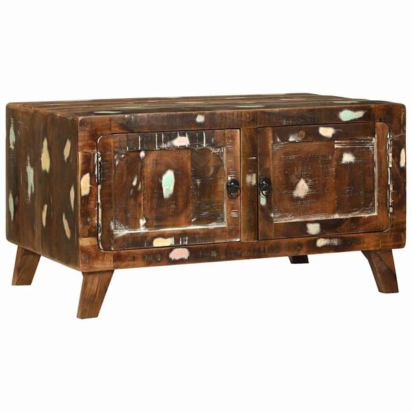 vidaXL Table basse Multicolore bois de récupération massif