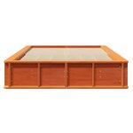 vidaXL Cadre de lit avec stockage Marron cire 120 x 200 cm Bois massif