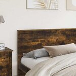 vidaXL Tête de lit Chêne fumé 200 cm Bois d'ingénierie