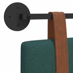 vidaXL Tête de lit suspendue Vert foncé PU antique