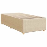 vidaXL Sommier à lattes de lit et matelas Crème 90x190 cm Tissu