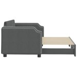 vidaXL Lit de jour avec gigogne sans matelas gris foncé 80x200 cm