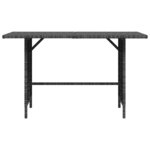 vidaXL Table à dîner de jardin Gris 110x70x65 cm Résine tressée