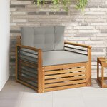 vidaXL Canapé d’extérieur Bois d'acacia massif et polyester