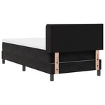 vidaXL Lit avec sommier à ressorts et matelas Noir 90x200 cm Velours