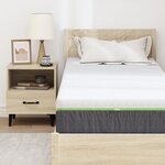 vidaXL Matelas Blanc  Gris 80 x 200 cm Mousse