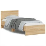 vidaXL Cadre de lit sans matelas avec tête de lit 90x190 cm