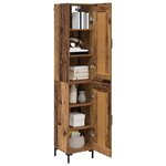 vidaXL Haut Armoire Bois Ancien 34 5 x 34 x 180 cm Bois d'ingénierie