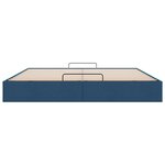 VidaXL Cadre de lit ottoman sans matelas bleu 200x200 cm tissu