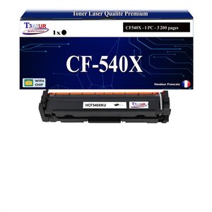 T3AZUR -Toner compatible avec CF540X (203X) pour HP Color LaserJet Pro M254dw M254nw - Noir