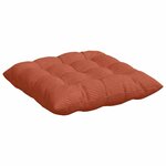 vidaXL Coussins de siège 4 Pièces Rouge orange 40 x 40 x 6 cm