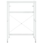 vidaXL Cadre de lavabo de salle de bain vasque à encastrer Blanc Fer