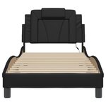 vidaXL Cadre de lit avec LED sans matelas noir 90x200 cm