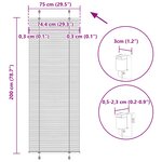 vidaXL Store plissé crème 75x200 cm largeur du tissu 74 4 cm polyester