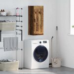 vidaXL Meuble mural Bois Ancien 34 5 x 34 x 90 cm Bois d'ingénierie