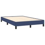 vidaXL Sommier à lattes de lit avec matelas bleu 120x190 cm tissu