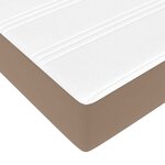 vidaXL Cadre de lit avec matelas Cappuccino 100 x 200 cm tissu