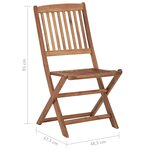 vidaXL Chaises pliables de jardin 6 Pièces Bois d'acacia solide