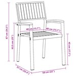 vidaXL Ensemble de salle à manger de jardin 5 pièces en bois massif d'acacia et métal
