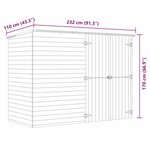 vidaXL Abri à vélo de jardin 232x110x170 cm Bois de pin imprégné