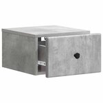 vidaXL Cabinet de chevet mural 2 Pièces Gris béton 34 5 x 33 x 20 cm