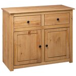 vidaXL Buffet 93x40x80 cm Pin solide Assortiment Panama