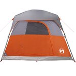 vidaXL Tente de camping de cabine 4 personnes orange imperméable
