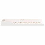vidaXL Cadre de lit surélevé Blanc 90 x 210 cm Bois massif en pin