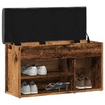 vidaXL Banc à chaussures vieux bois 82x32x45 5 cm bois d'ingénierie
