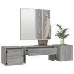 vidaXL Ensemble de meubles de couloir Sonoma gris Bois d'ingénierie