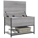 vidaXL Banc de rangement sonoma gris 70x42 5x47 cm bois d'ingénierie