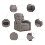 vidaXL Fauteuil inclinable taupe tissu
