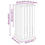 vidaXL Jardinière Marron 33 x 33 x 65 cm Pin imprégné