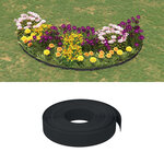 vidaXL Bordures de jardin 4 Pièces noir 10 m 10 cm polyéthylène