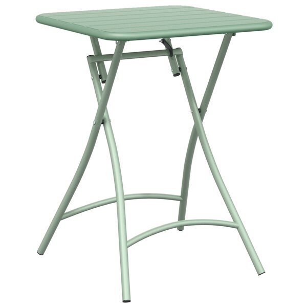 Table de jardin pliable vidaXL Vert menthe 55x55x73 cm Acier