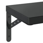 vidaXL Étagères murales 2 Pièces 50x23 5 cm noir acier inoxydable