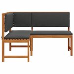 vidaXL Banc d'angle de jardin Marron 140 x 100 x 91cm