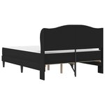 vidaXL Cadre de lit avec tête de lit Noir 120 x 200 cm Simili cuir