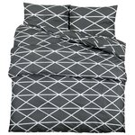 vidaXL Ensemble de housse de couette Gris 260x220 cm Coton