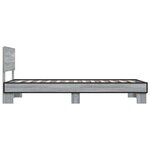 vidaXL Cadre de lit sans matelas sonoma gris 75x190 cm