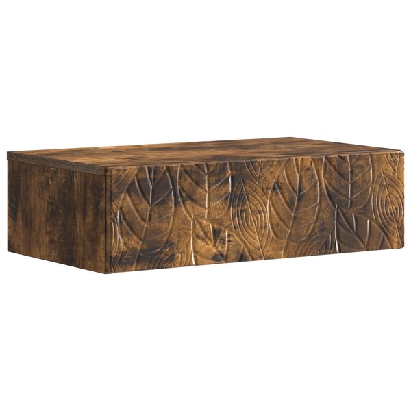 vidaXL Table d'appoint murale 87 5 x 34 5 x 17 cm Bois d'ingénierie