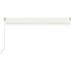 vidaXL Auvent manuel rétractable avec LED 500x350 cm Crème